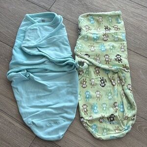 2 Pack Monkey swaddles